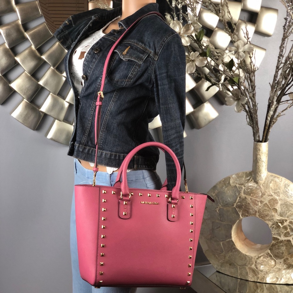 ✨LAST DAY SALE MK Sandrine Stud Large Leather Tote - Picture 3 of 8